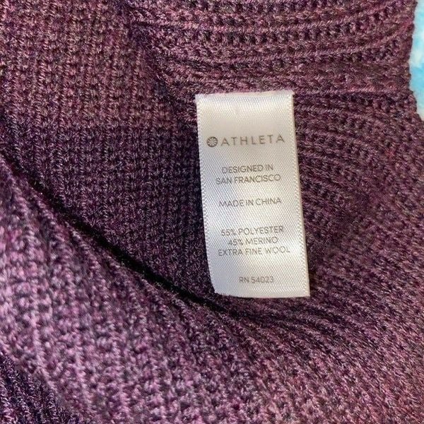 Amazing Athleta Switchback Wool Pullover V Neck Sweater Plum/Purple size Medium KoT74OAmA Fashion