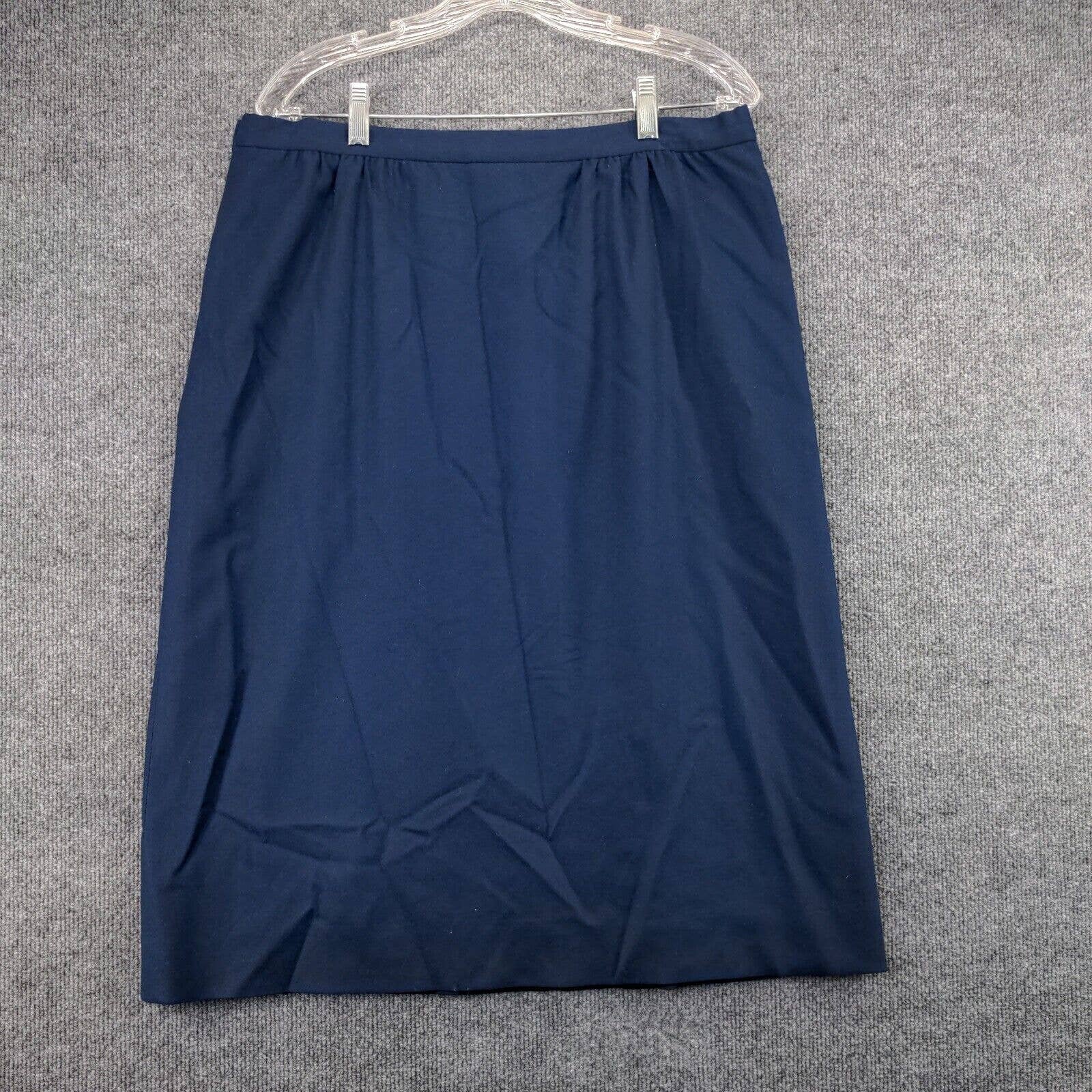 Custom Vintage Pendleton Pencil Skirt Womens Size 16 Blue Pure Virgin Wool Made USA oFbfF2PRk Online Shop