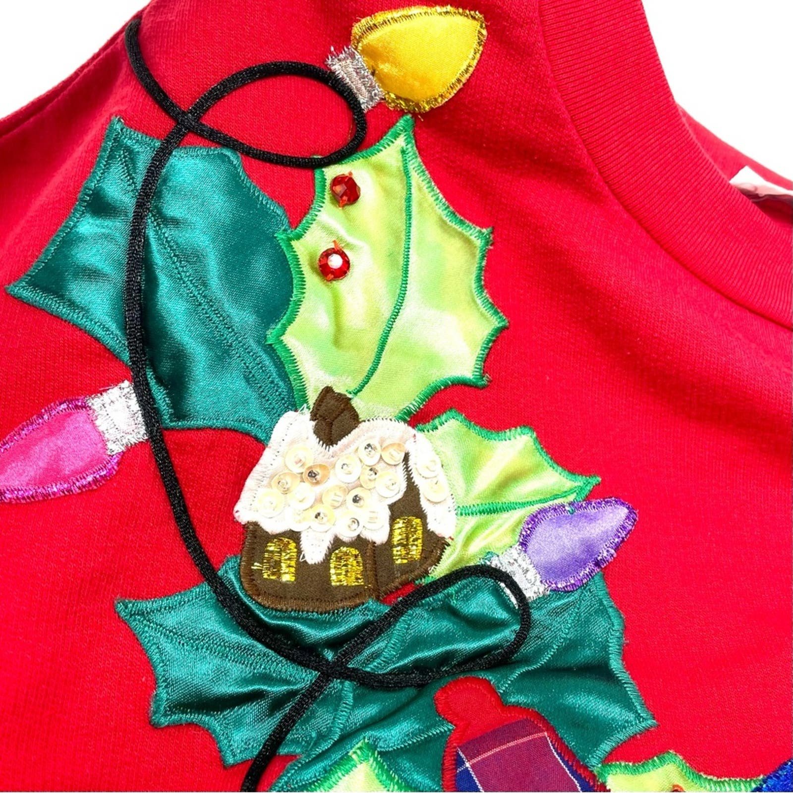 Personality Vintage Ugly Christmas Sweater Crewneck Sweatshirt Holiday Party Women’s Medium mJFMZo1Qa Store Online