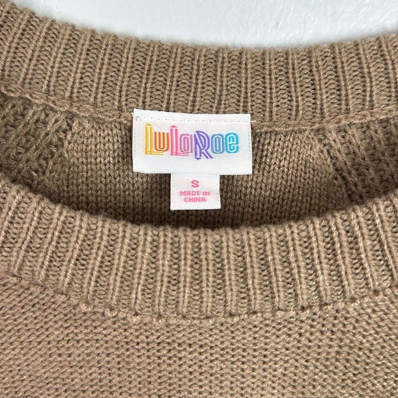 high discount Lularoe Lauren tan sweater dress size small g08JjRAdz outlet online shop