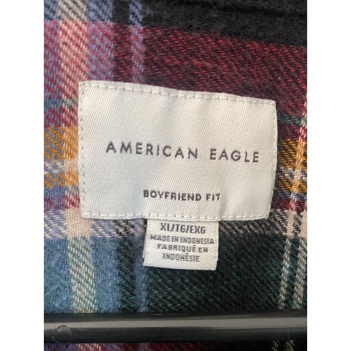 large selection American Eagle Purple Plaid Boyfriend Fit 90´s Style Flannel XL KWxfC4XWF Discount