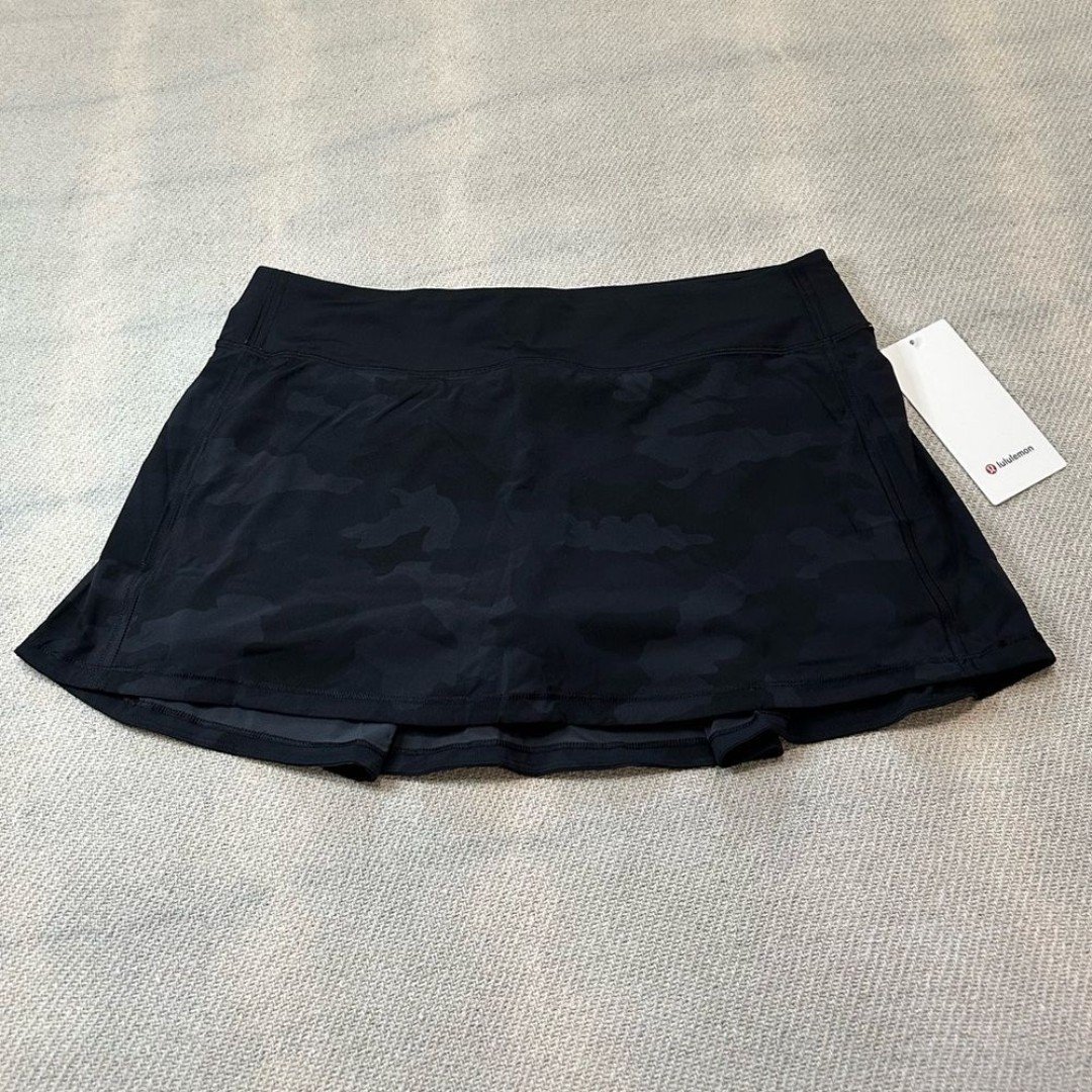 Personality Lululemon Pace Rival Mid Rise Skirt Skort 12 Black NWT Active J1NFZuj18 Low Price
