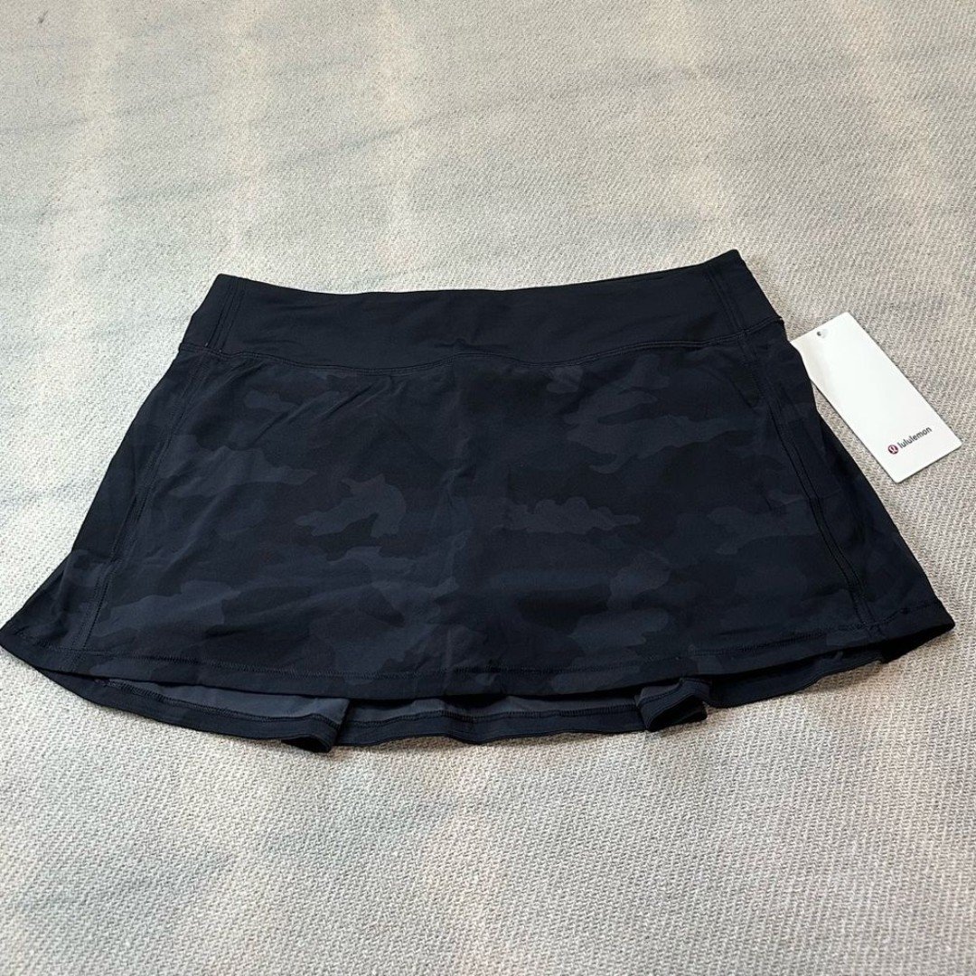 Personality Lululemon Pace Rival Mid Rise Skirt Skort 12 Black NWT Active J1NFZuj18 Low Price