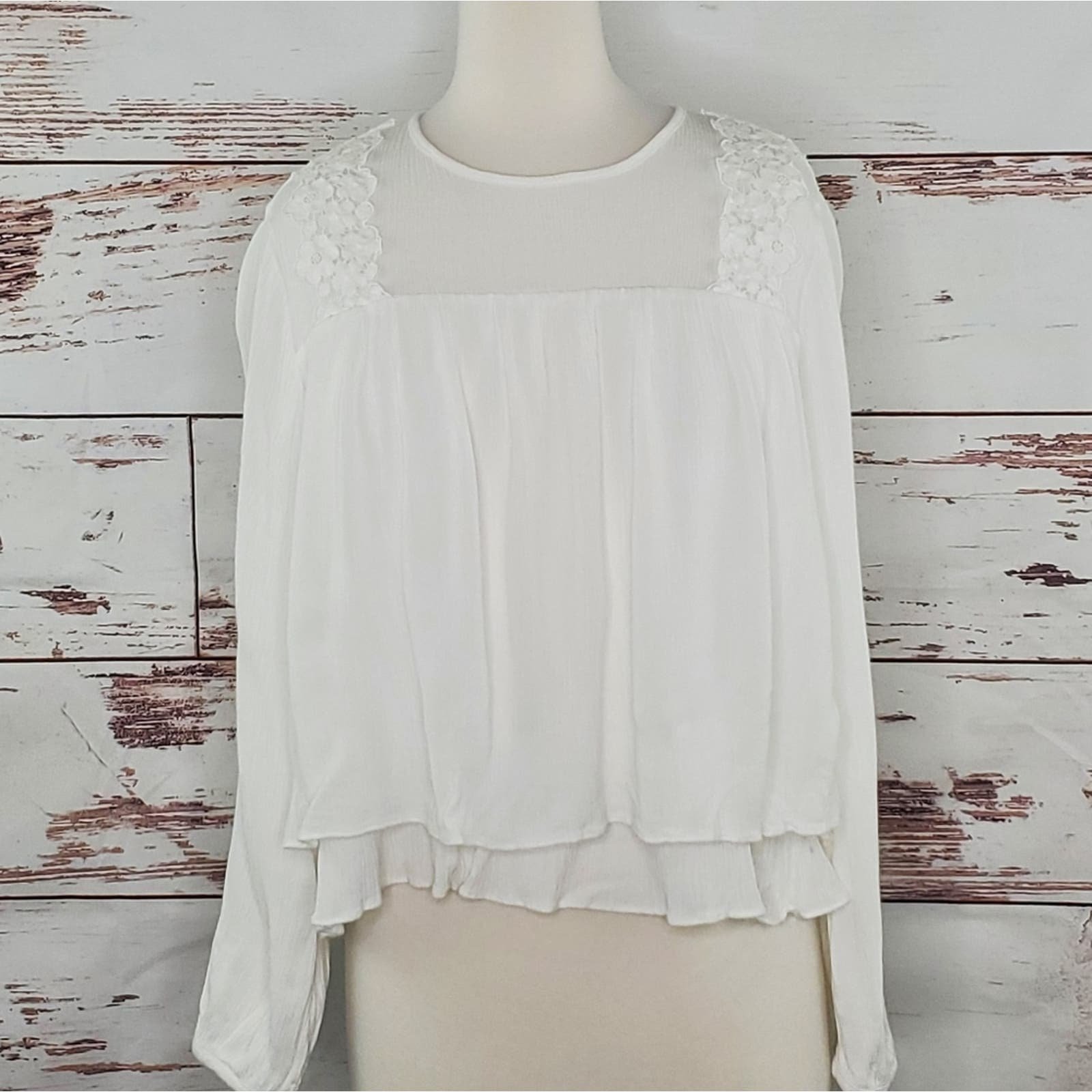 Latest  Anthropologie HD in Paris Layered top blouse Si