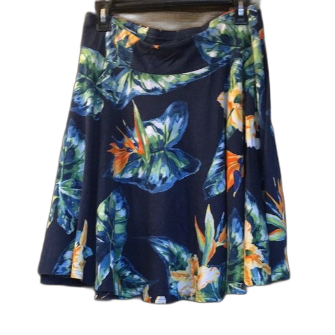 Beautiful Chaps tropical print cotton skirt gwVkp24cL o