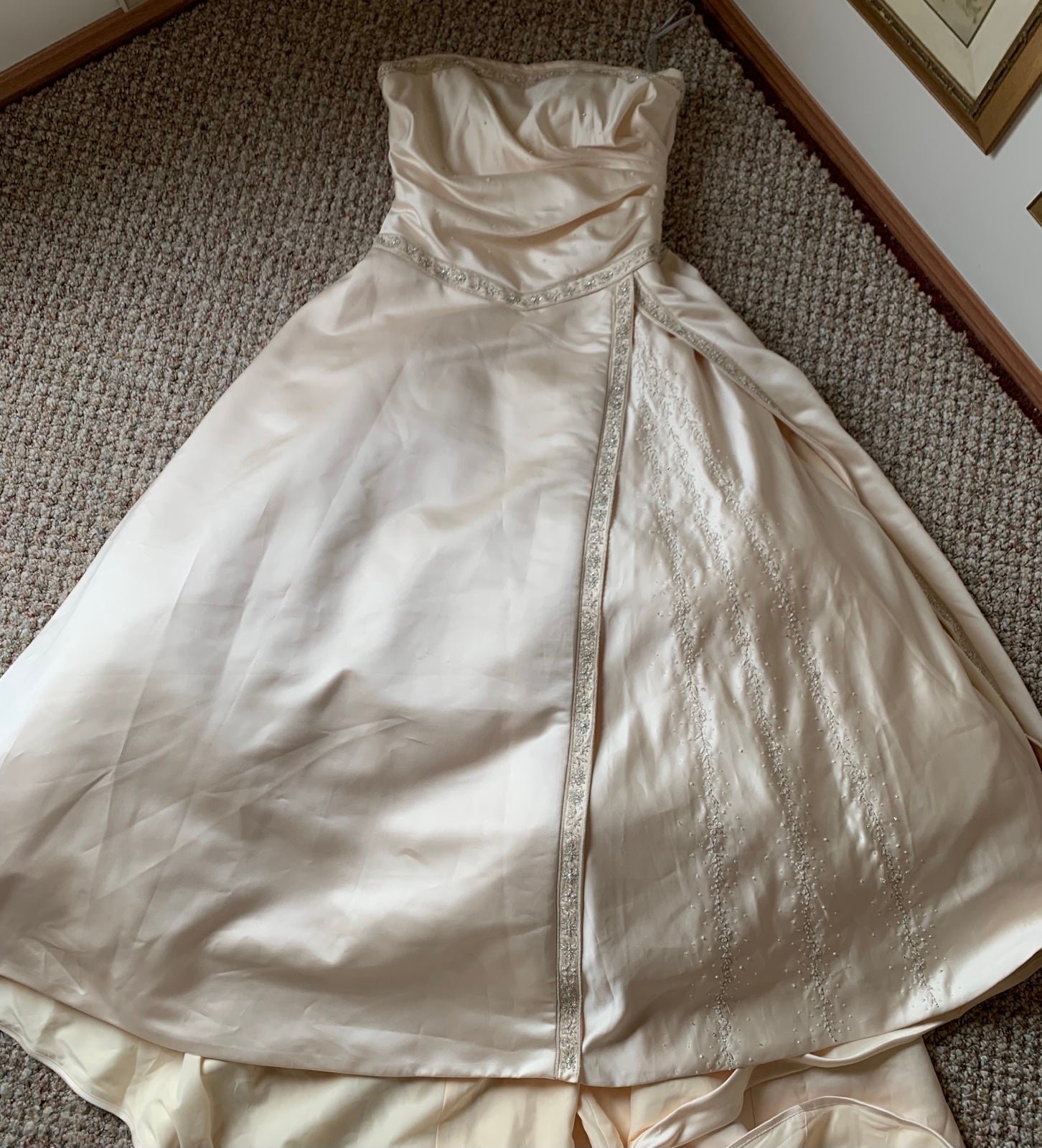 Discounted NWT gold strapless wedding dress k7p8Uf1HE online store