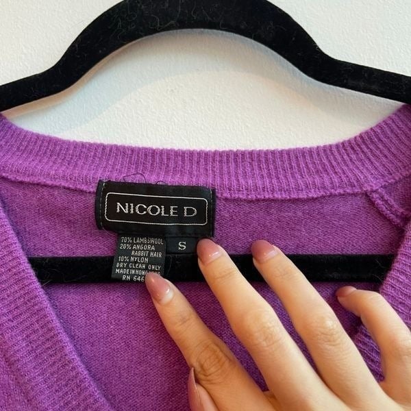 Popular Vintage Nicole D Lambswool Magenta Sleeveless Sweater Vest - Small jjIXppkzs Discount