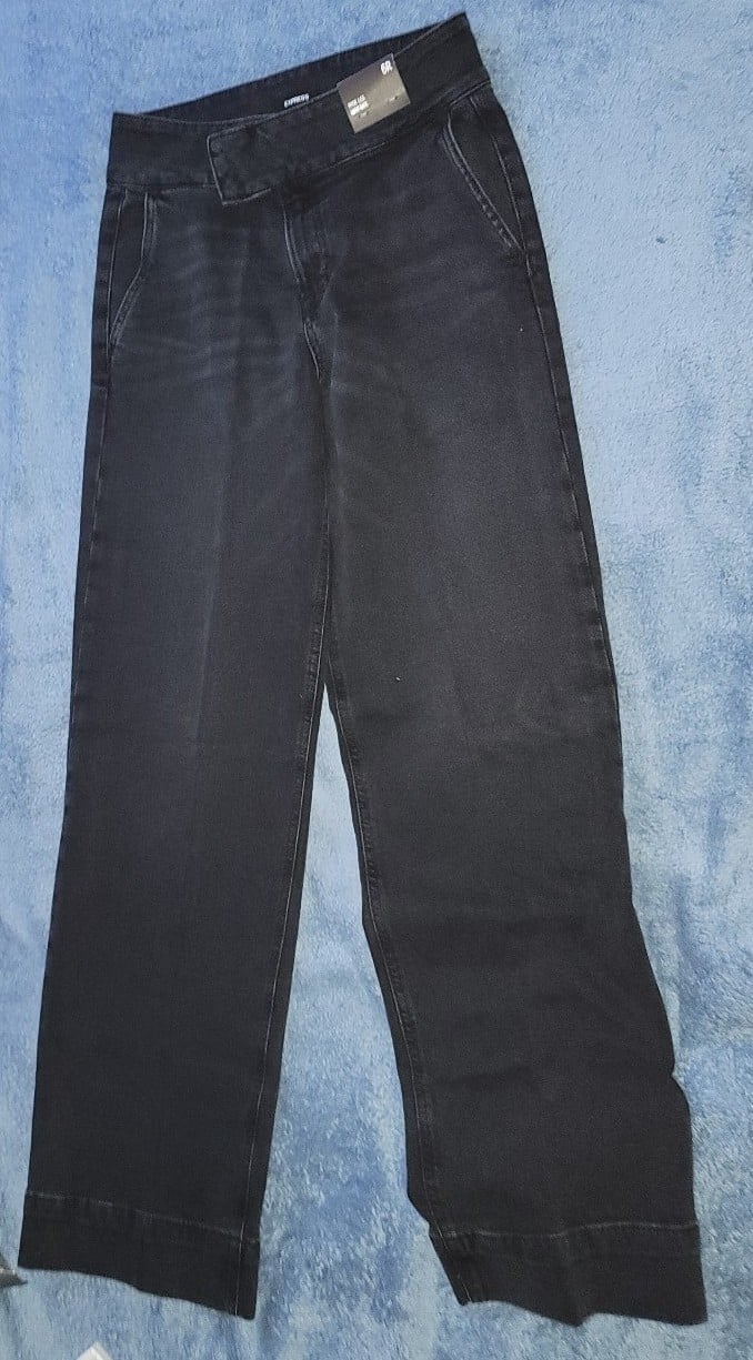 Wholesale price Express black wide leg jeans FJETAoMYF 