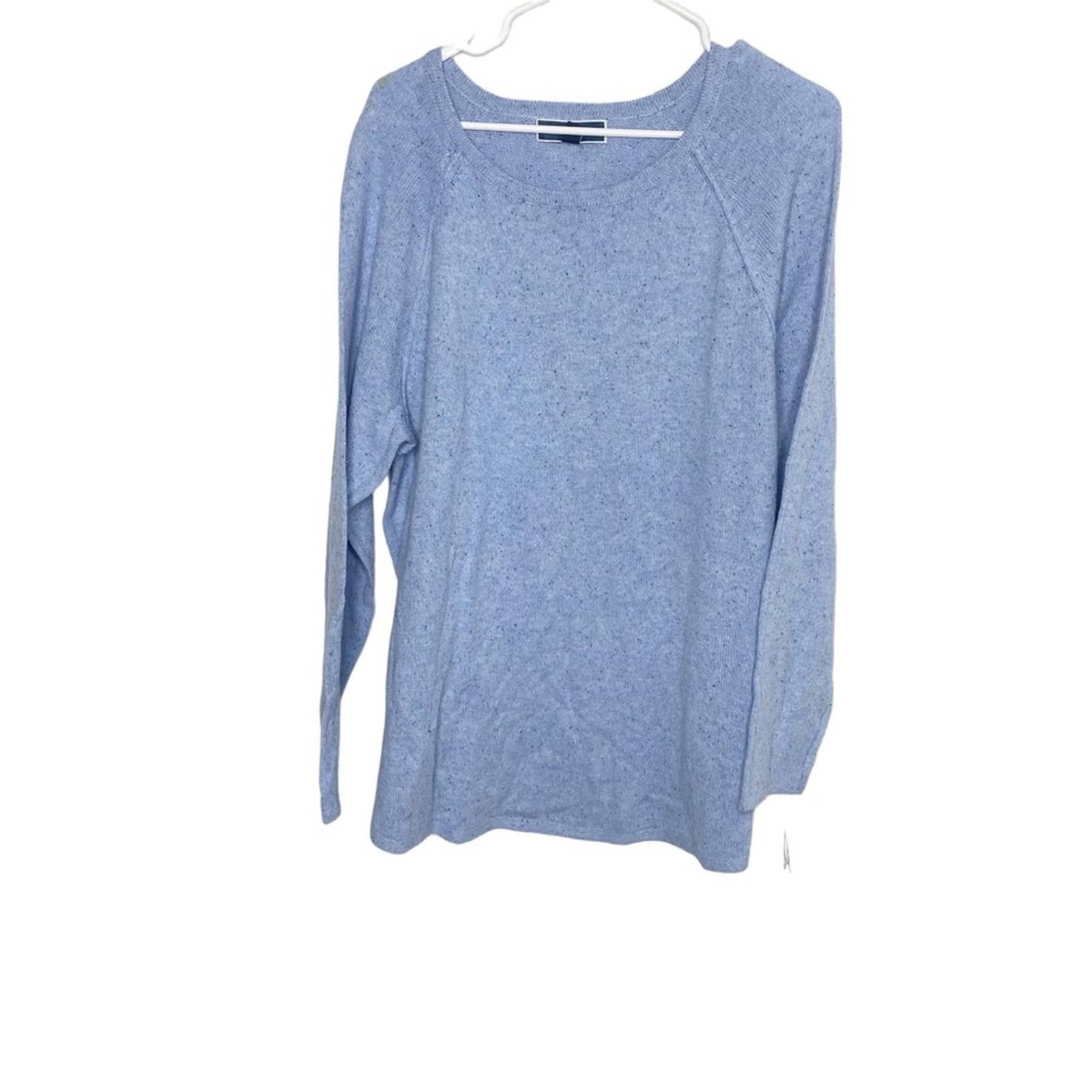 Elegant Karen Scott blue heather sweater size 0X NWT fP