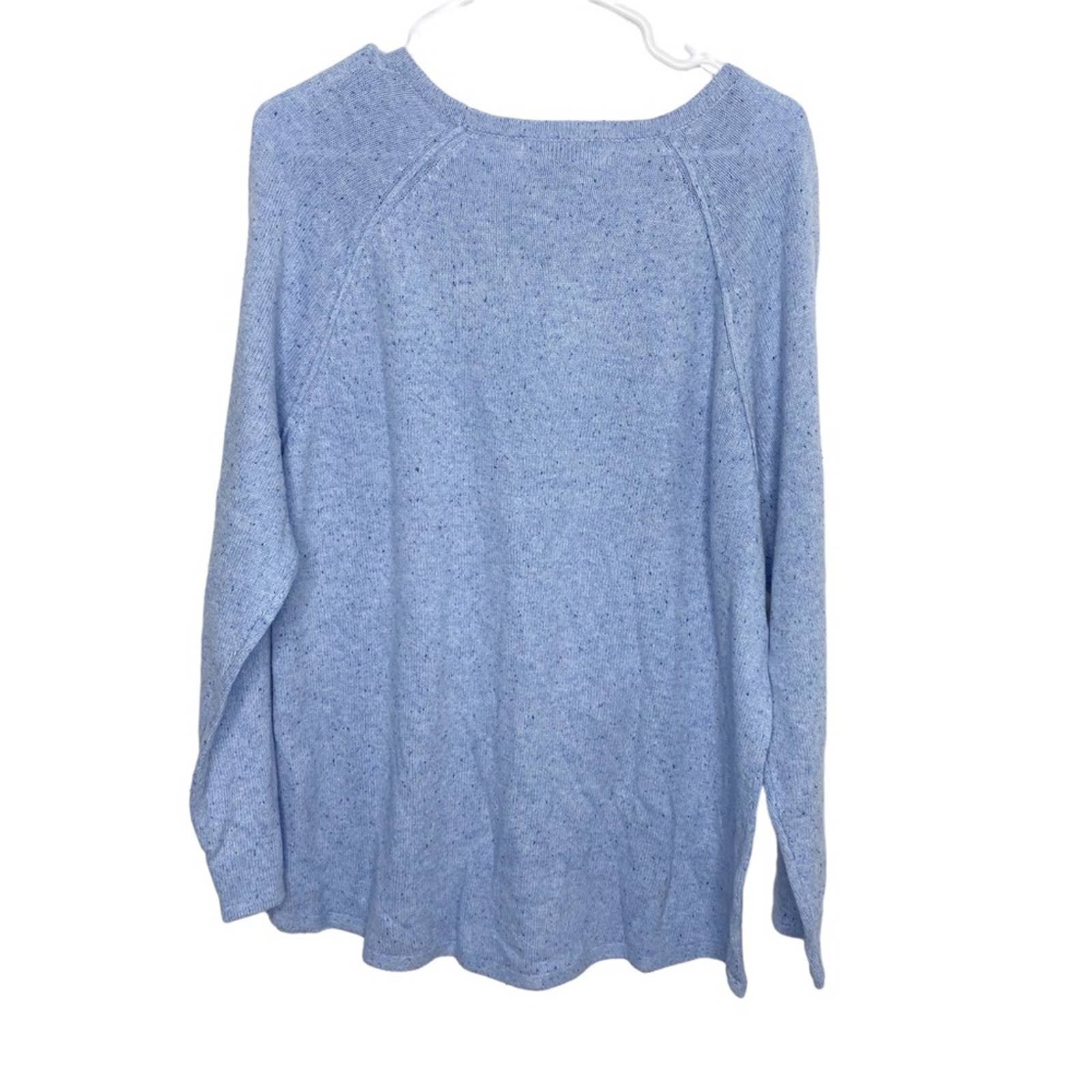Elegant Karen Scott blue heather sweater size 0X NWT fPhQWJv7a High Quaity