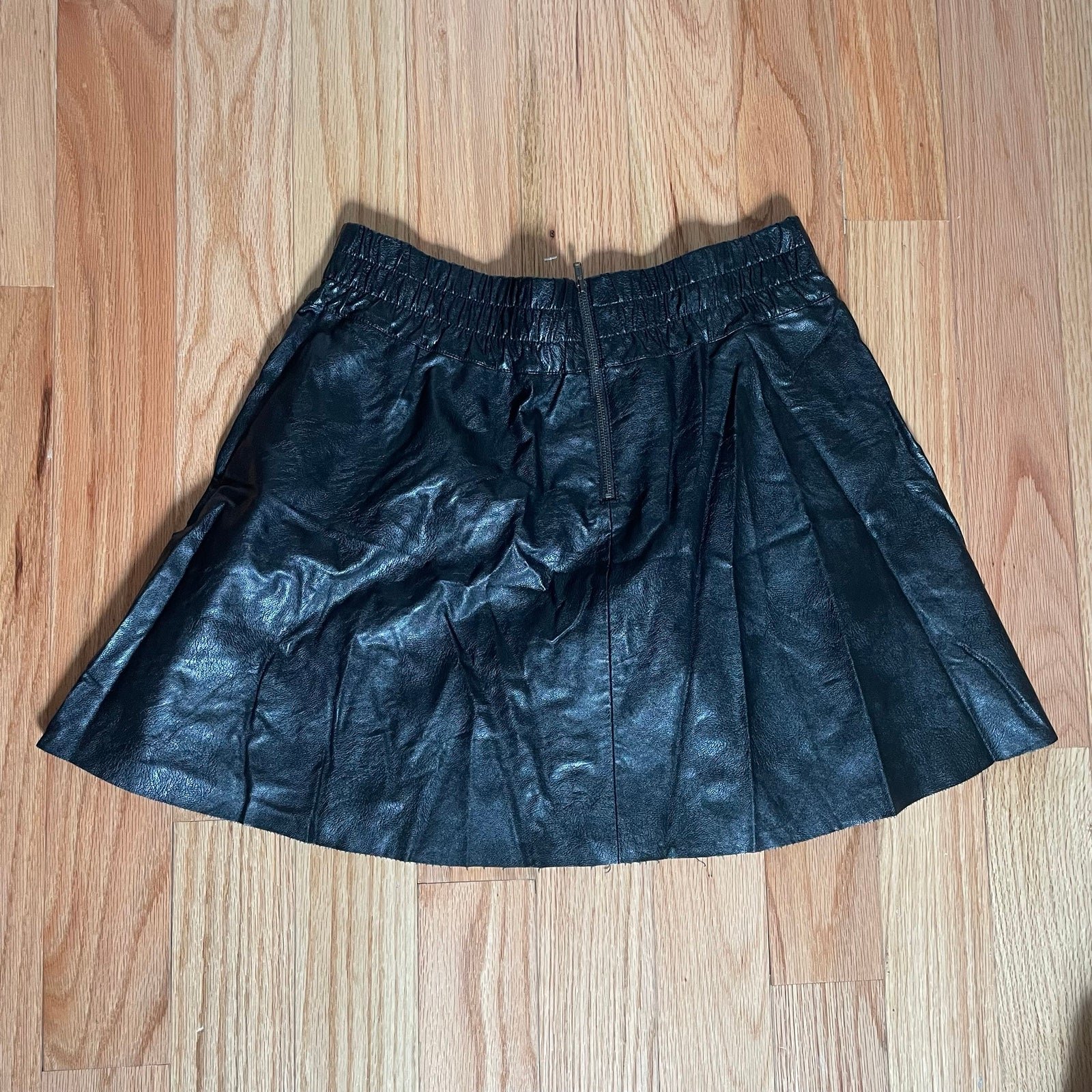 Buy Pam & Gela Black Faux Leather Two Pocket Elastic Waist Mini Skirt EUC Size M pBKsaXBWs just buy it