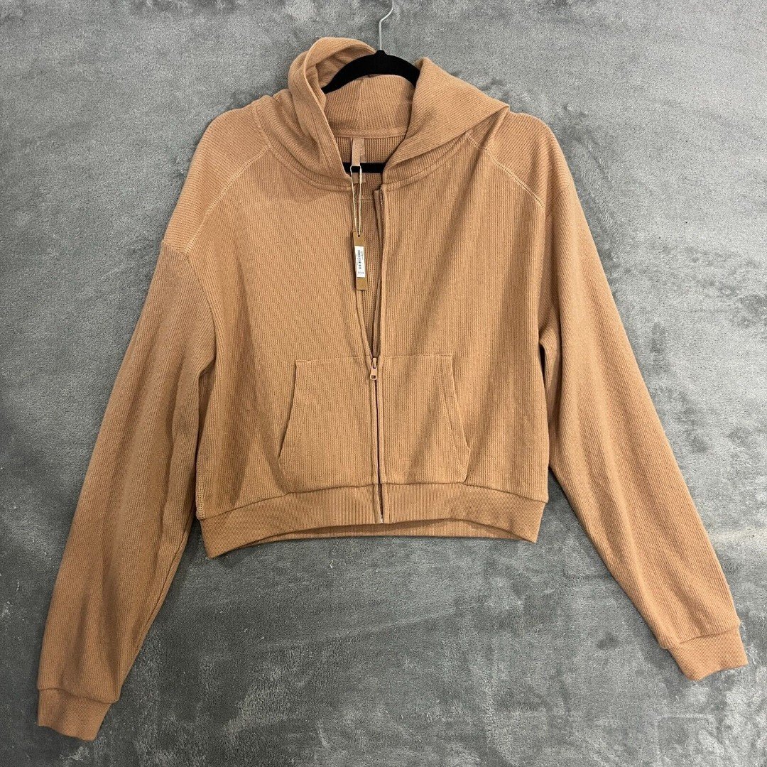 where to buy  SKIMS Crop Waffle Knit Full Zip Up Hoodie