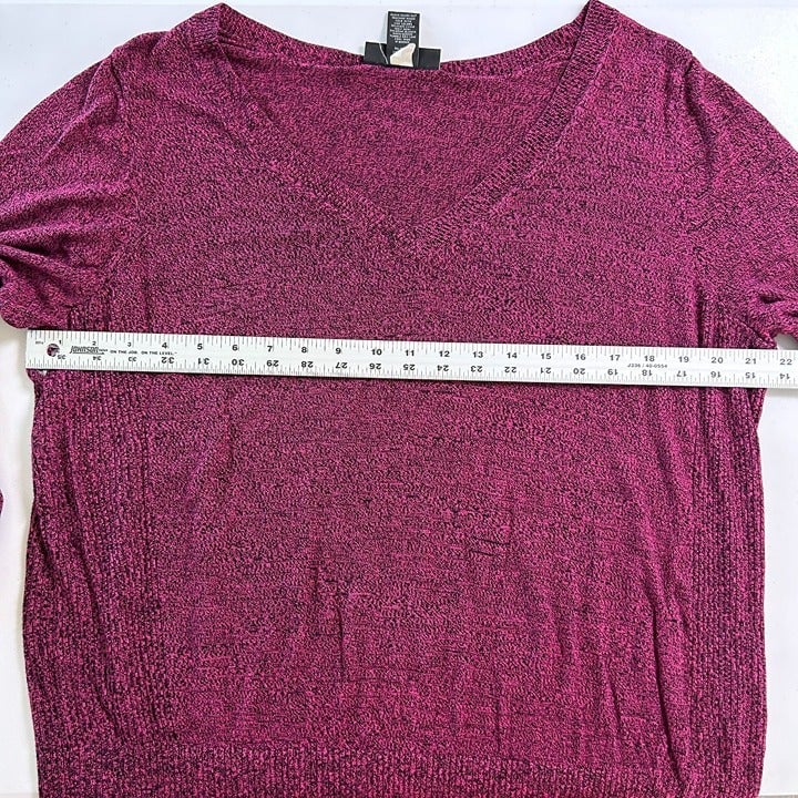 Special offer  Lane Bryant Sweater Womens 18 20 Purple Black V Neck Button Long Sleeve Rayon LwOHlwWJT all for you