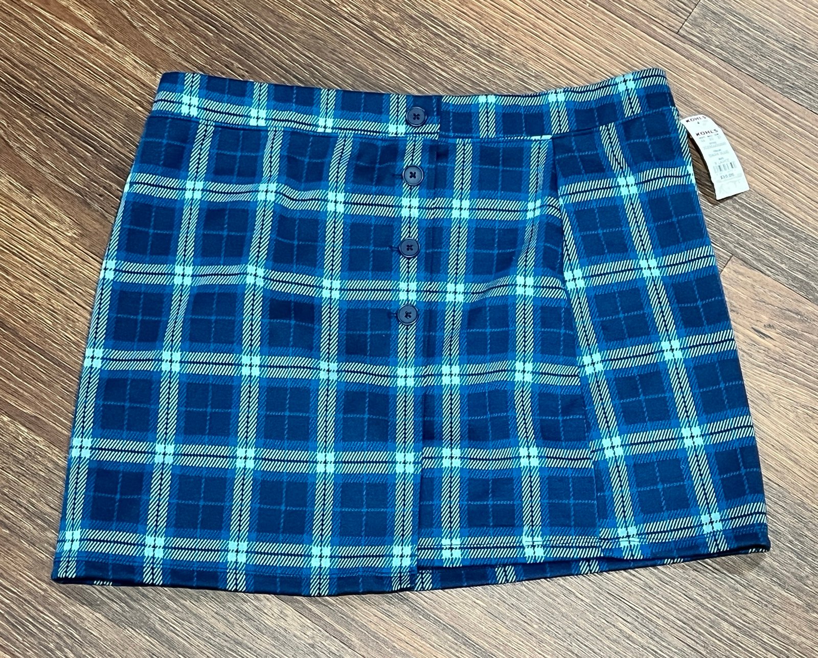 cheapest place to buy  SO Blue Plaid Faux Wrap Mini Skirt XL OM6ZNrgsJ Cheap