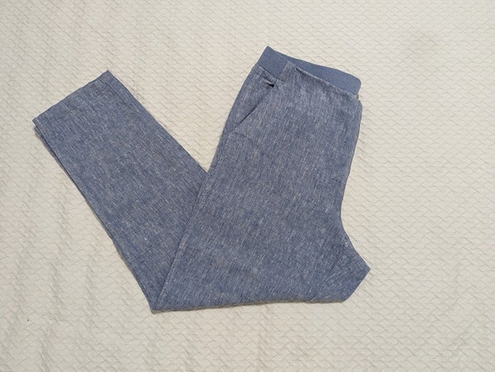 Popular J-Jill Love Linen Blue Pants Casual with Pocket