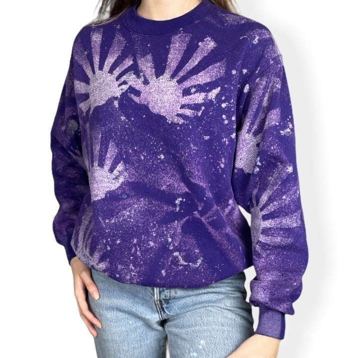 Factory Direct  Vintage Tie Dye Purple Crewneck Sweatshirt, Size Medium l2c4ut2rI Store Online