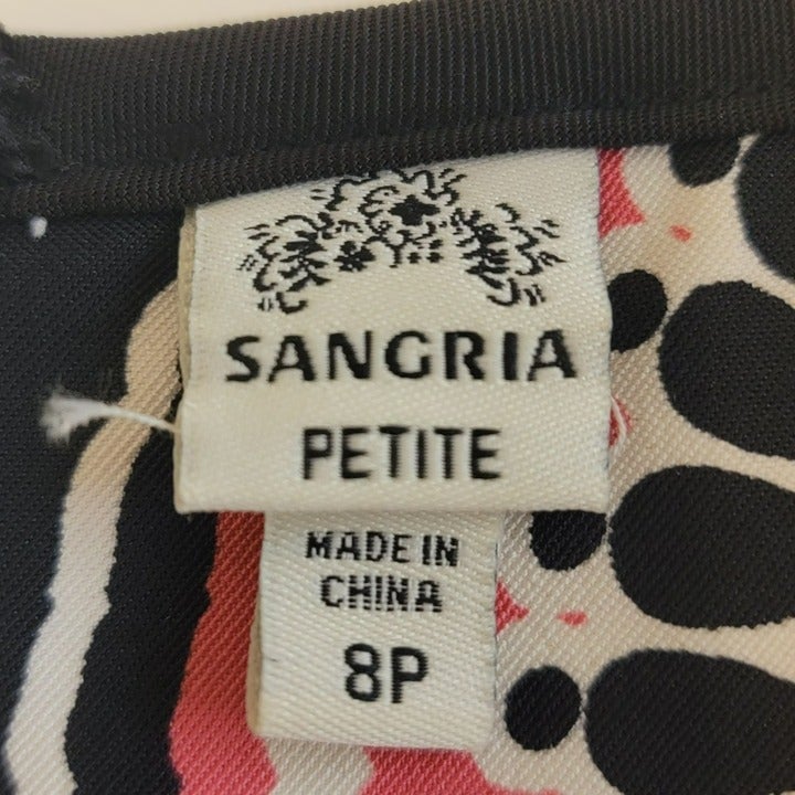 Authentic Sangria Petite Women´s 8P Black, Pink & White Sheath Dress EUC hWMpiuUrD Zero Profit 