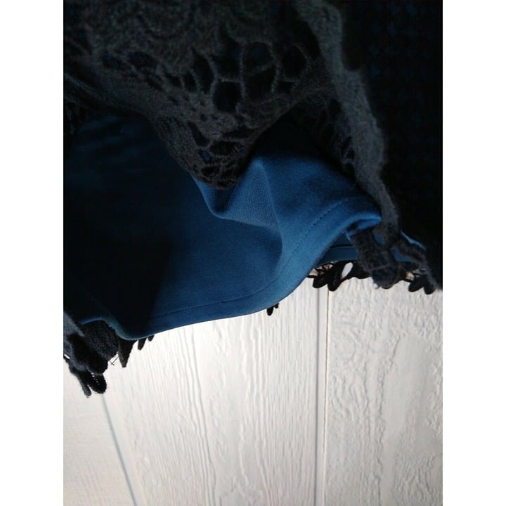 the Lowest price LOFT Women´s Size 8 Blue Black Floral Crochet Lace Mini Skirt hLCJiXczd Hot Sale
