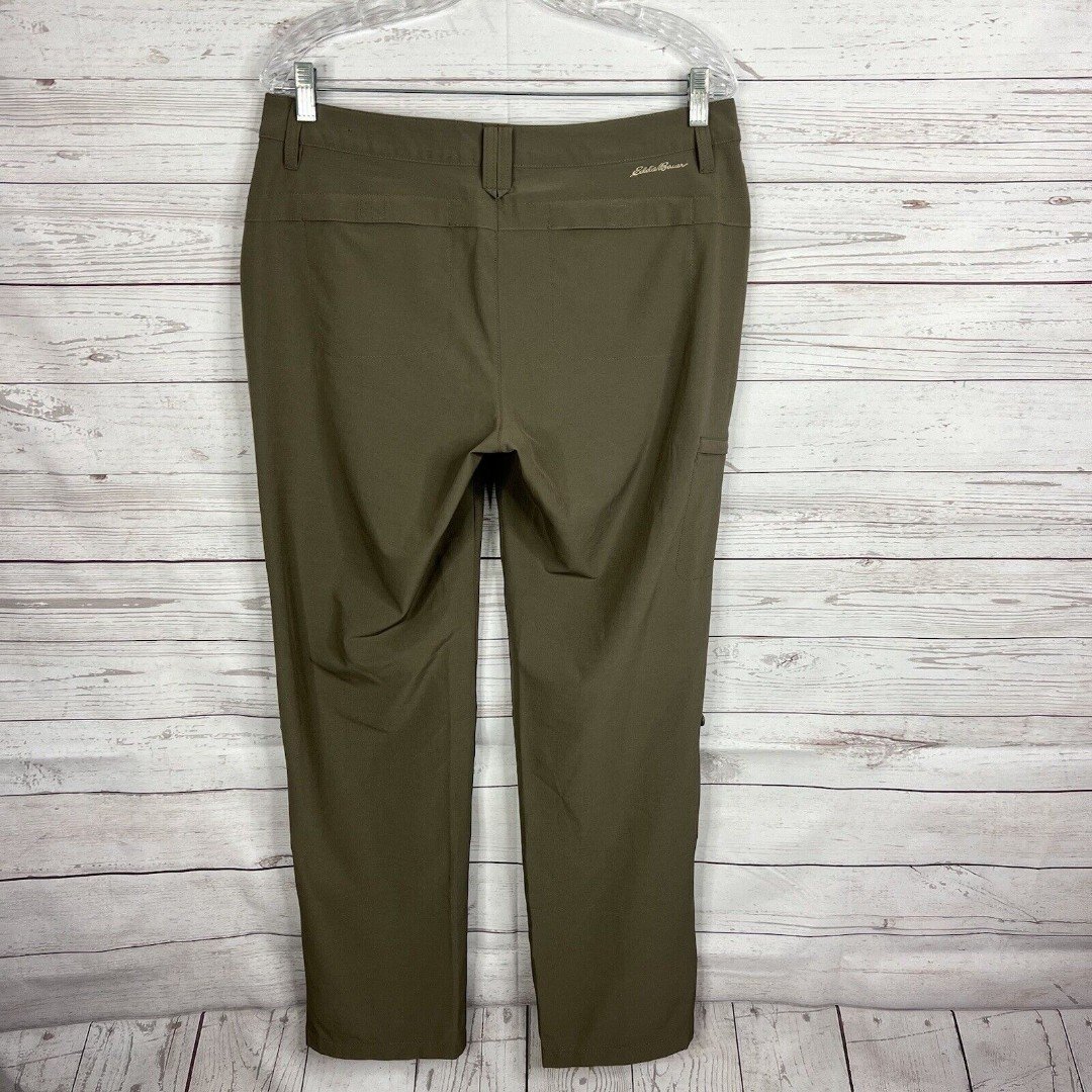 Comfortable Eddie Bauer Travex Convertible Roll-Up Pants Size 8 Brown Hiking Zip Pocket nRDVymuEa Store Online