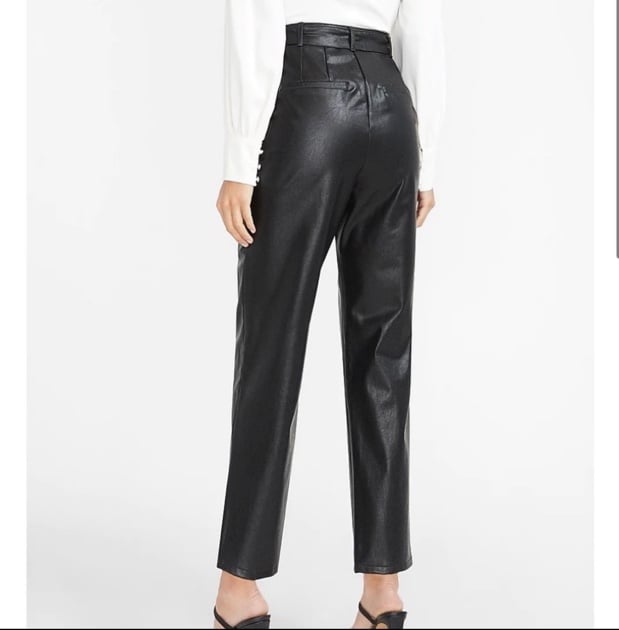 Amazing Express super high waisted faux leather belted ankle pant lAr3gdjDr Fashion