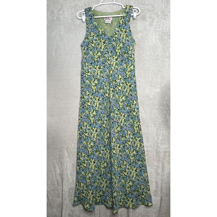 cheapest place to buy  R&K Original Floral Sleeveless Long Dress Size 12 Lined V Neck Classic Fit nvW7I91Sk online store