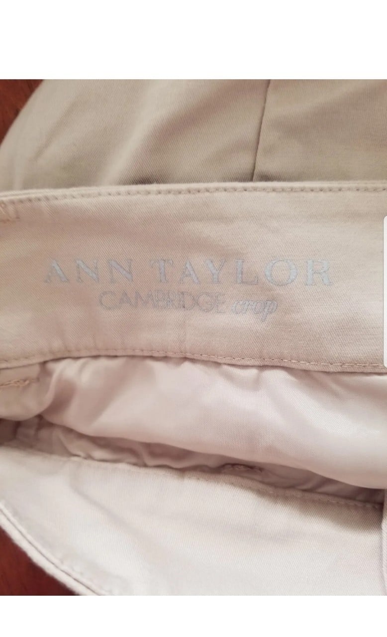 Cheap Ann Taylor Cambridge Cropped Chinos Pants Tan Size 8 Flat Front M8EGL0XPL Everyday Low Prices