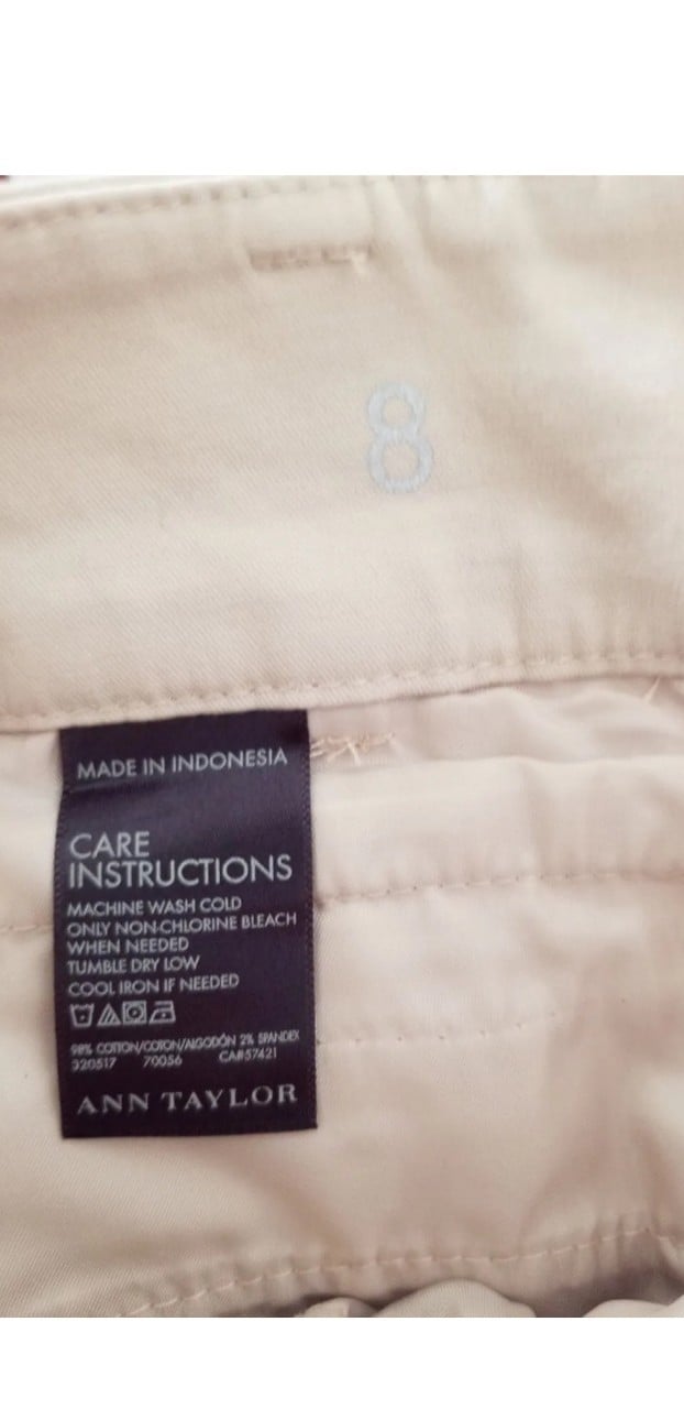 Cheap Ann Taylor Cambridge Cropped Chinos Pants Tan Size 8 Flat Front M8EGL0XPL Everyday Low Prices