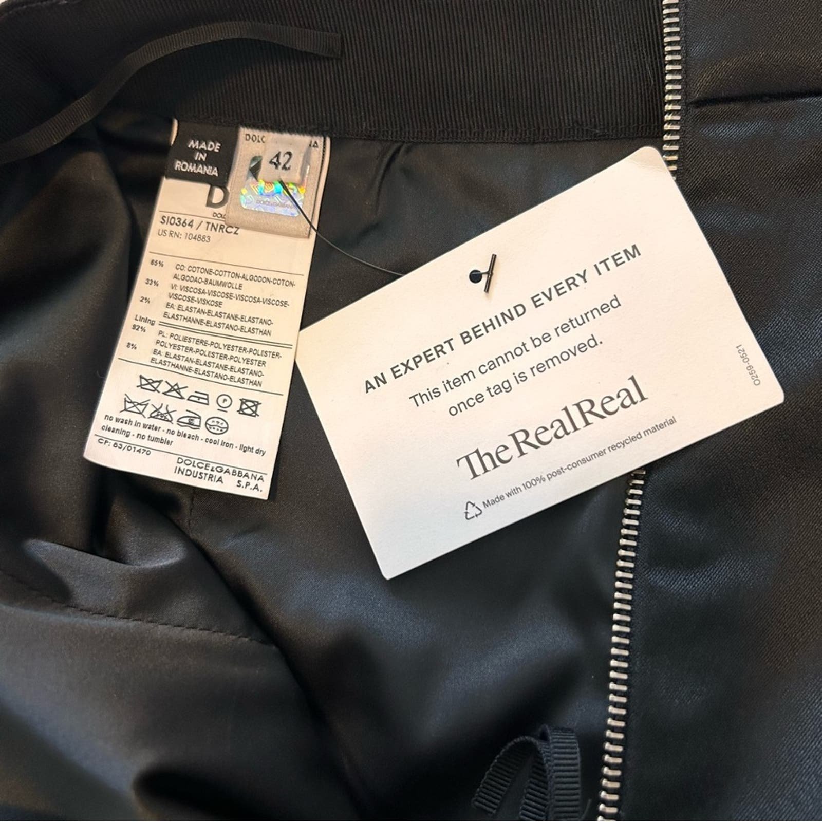 Authentic Dolce & Gabbana Black Exposed Back Zipper Midi Pencil Skirt Size 42 US 6 hd6rvIGL2 best sale