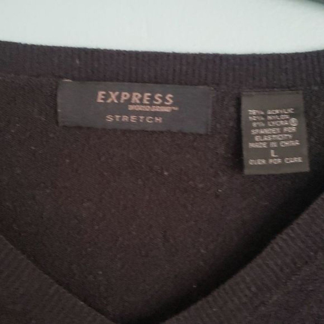 Custom EXPRESS // Black V-Neck Sweater Large oqUhzRILa all for you