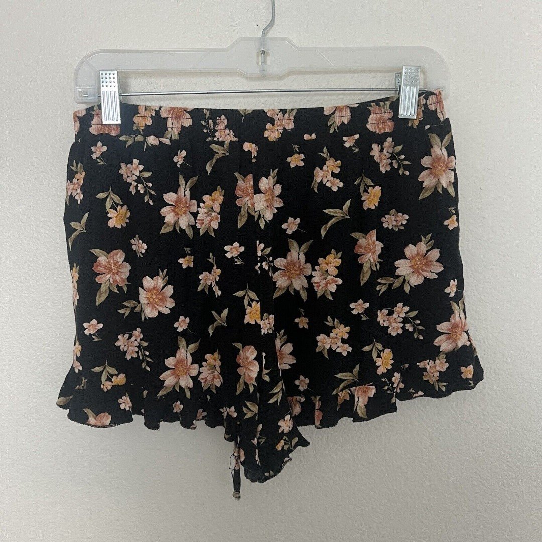 Exclusive Womens American Eagle Black Floral Pull On Shorts Size Medium olQ4HnfCD US Outlet