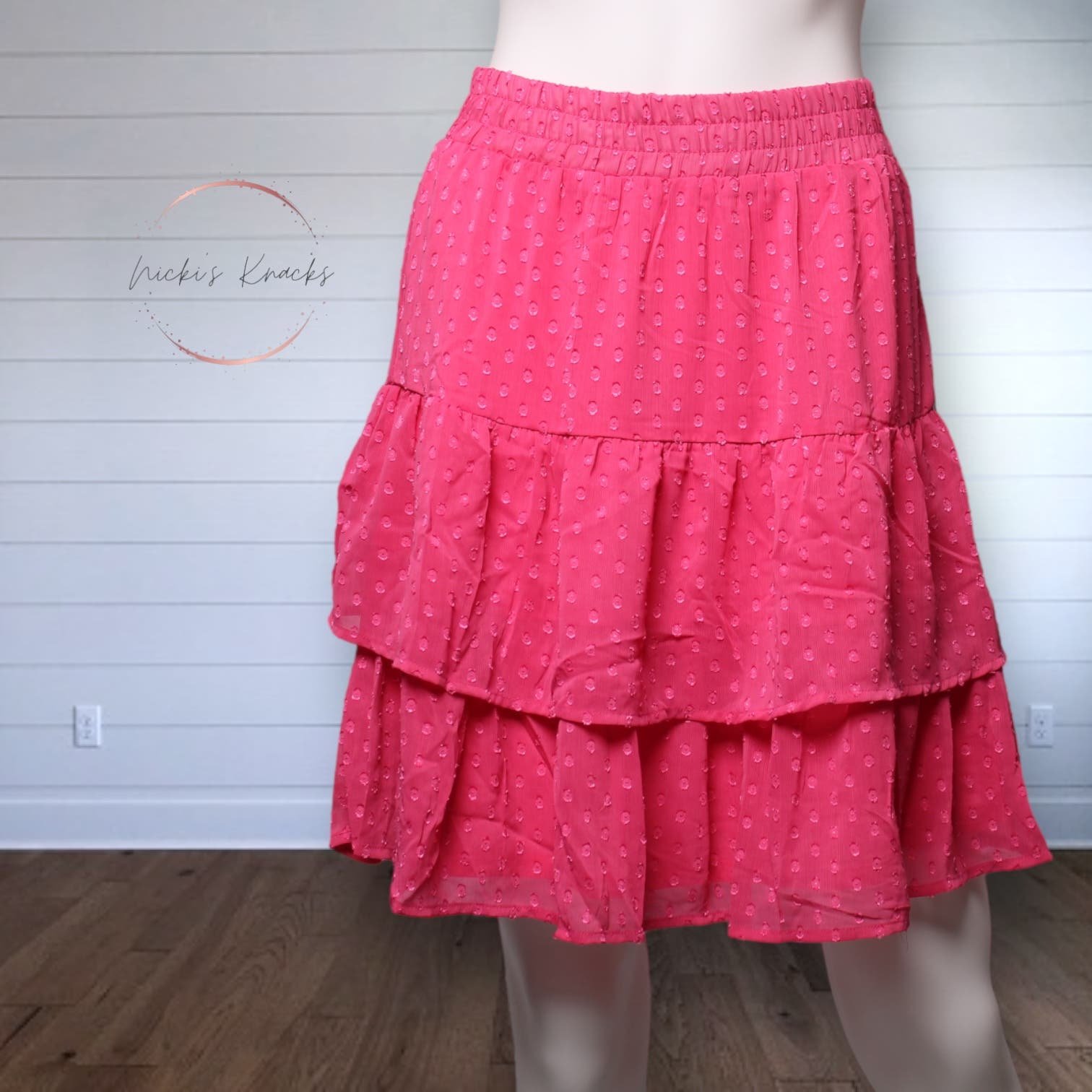 Classic NEW Haver London Swiss Dot Tiered Ruffle Skirt 