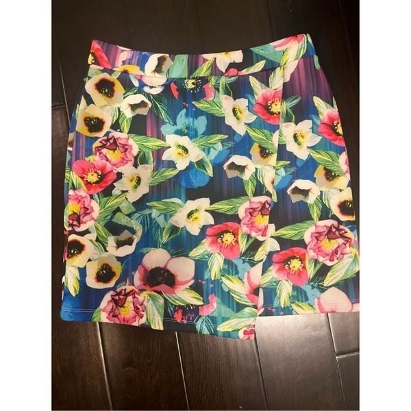 good price Attention Floral Wrap Like Mini Skirt New Hp