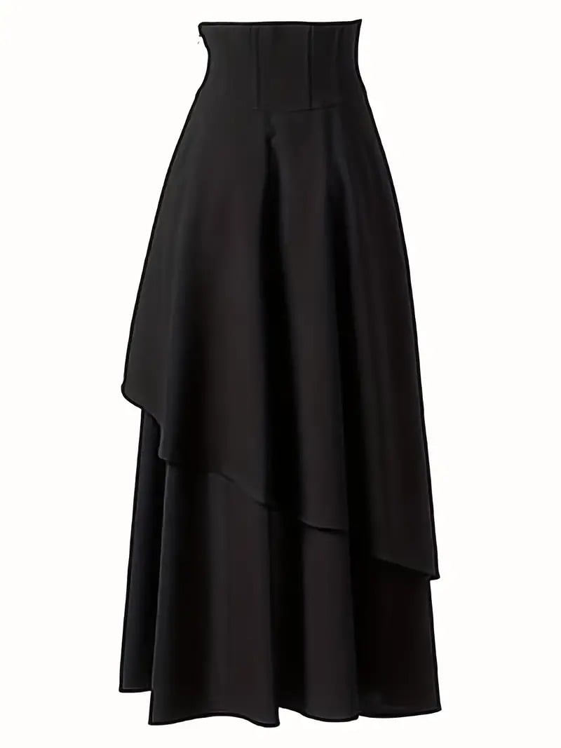 Buy Asymmetrical Hem Criss Cross Skirt, Gothic High Wai