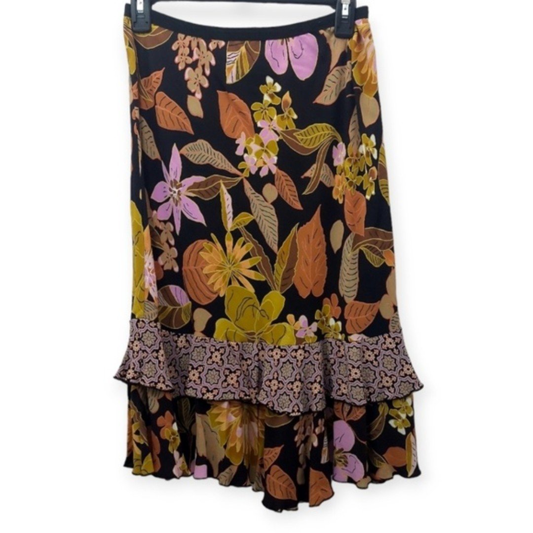 save up to 70% Hilo Hattie The Hawaiian Original Rayon Skirt Tropical Vacation Vibes Ruffles L P0Z1QT3uY Discount