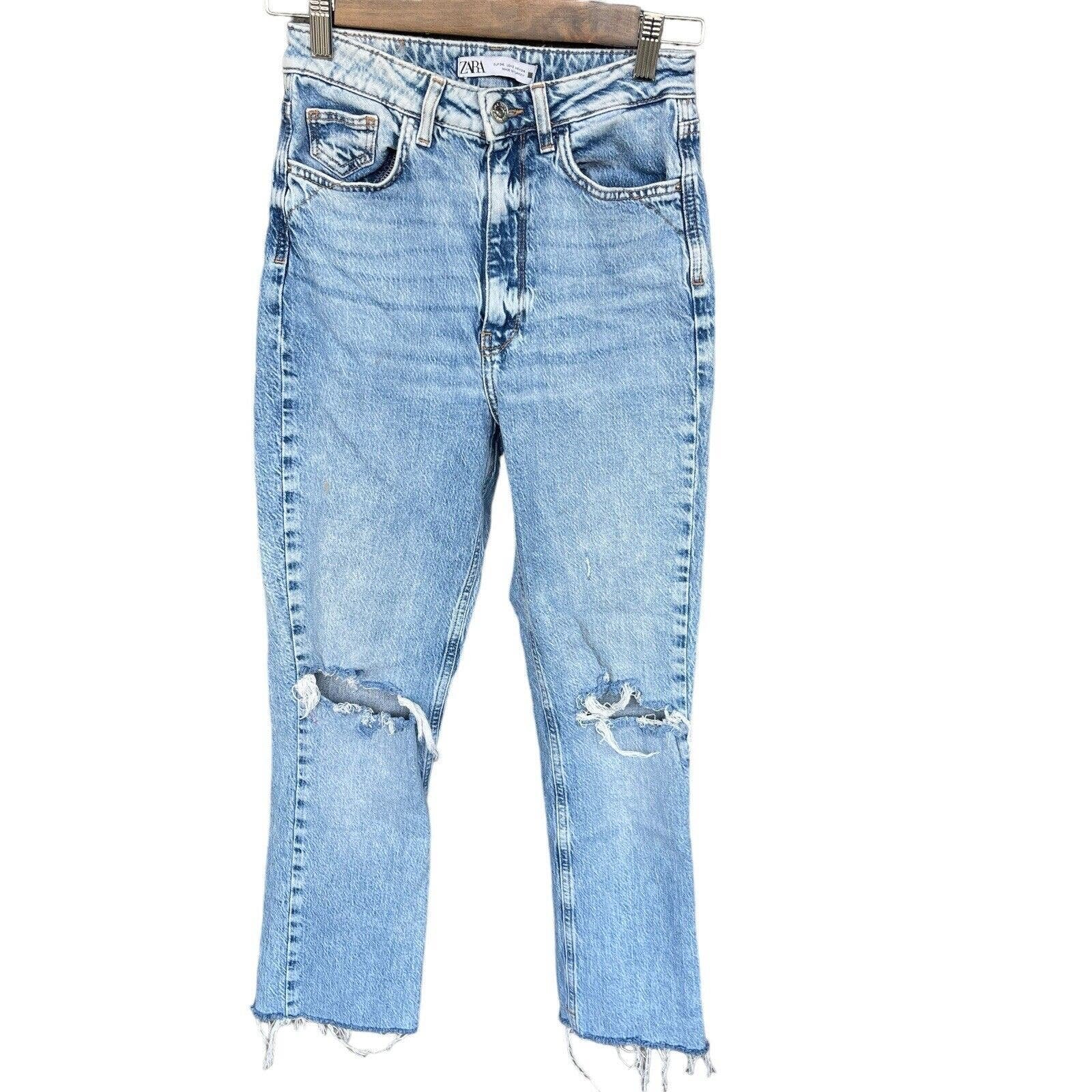 cheapest place to buy  Zara Jeans Womens Size 2 Blue Sl
