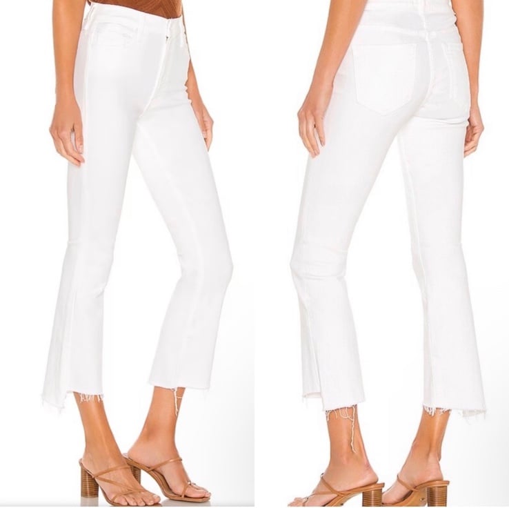 Authentic Mother Denim Insider Crop Step Fray White Fairest of Them All Jeans Size 31 j9lyVBKQS best sale