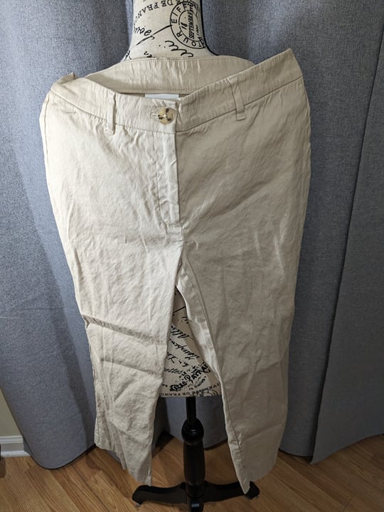 Gorgeous J.Jill Linen Pants Size Stretch Pull On tan khaki Womens 8 nEcaT0Oyy all for you
