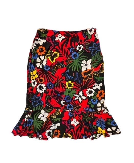 Beautiful NWT Women´s Midi Skirt Mermaid Ruffle Hem Floral Print Chico´s Design MED (8) M02gI1y56 outlet online shop