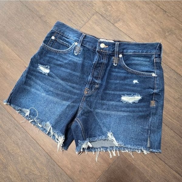 high discount FREE PEOPLE denim Distressed shorts size 29 gP2JZzmbi Buying Cheap
