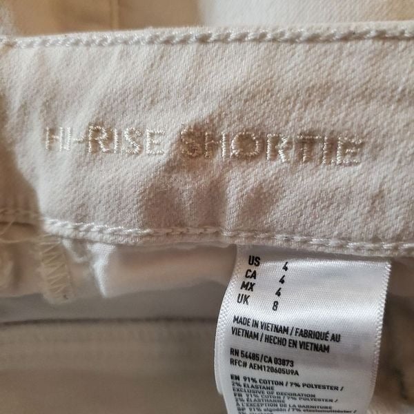 Special offer  American Eagle Outfitters Hi-Rise Shortie White Shorts (4) JJKYFRl8Y Cool
