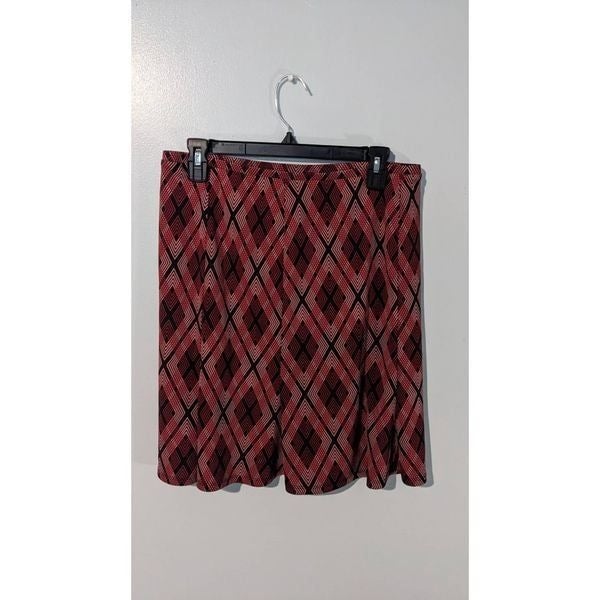 Personality Express y2k midi skirt red and black size m
