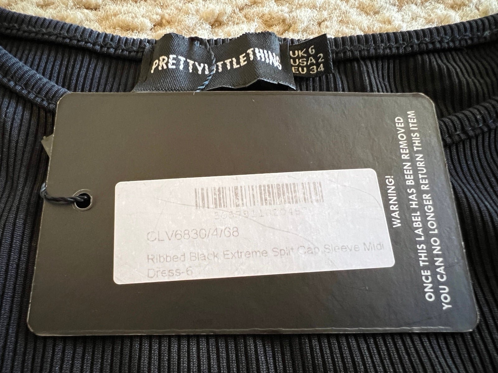 Affordable PLT Ribbed Black Extreme Split Cap Sleeve Midi Dress gjAySM8ja Counter Genuine 