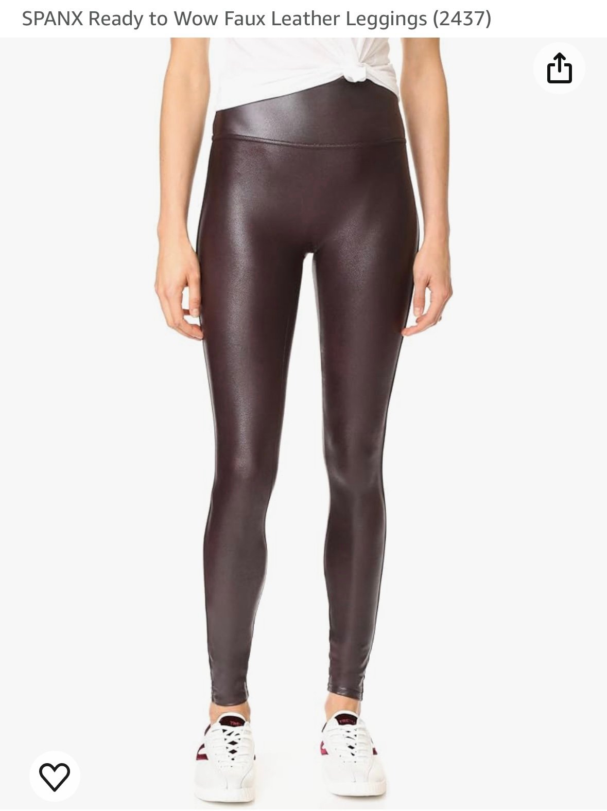 Stylish SPANX READY-TO-WOW FAUX LEATHER LEGGINGS WOMENS