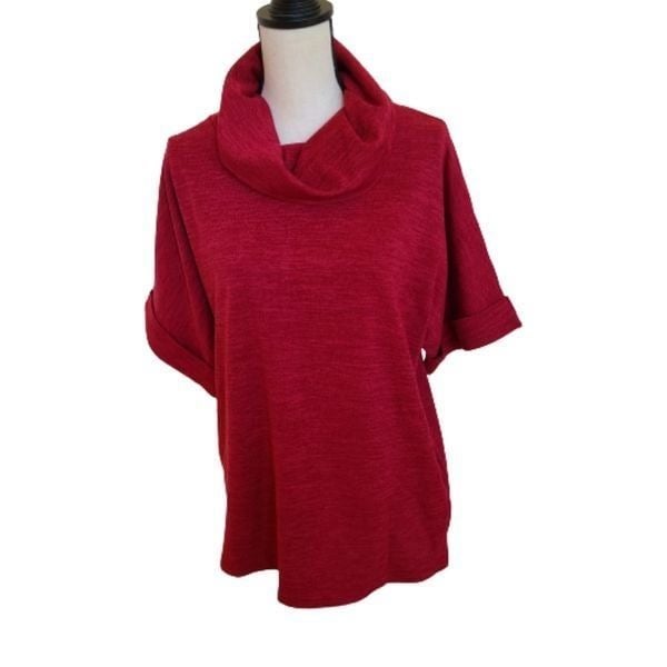 large selection Aryeh Women´s Red Short Sleeved Cowl Neck Sweater Size S mimRiipKQ Everyday Low Prices