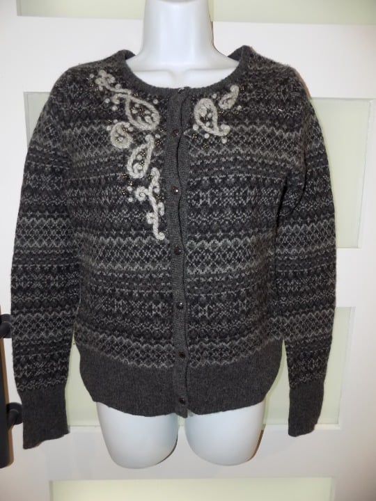 The Best Seller EDDIE BAUER Lamb´s Wool Blend Dark Gray Sweater Size S Women´s EUC GX0tTcMRk online store