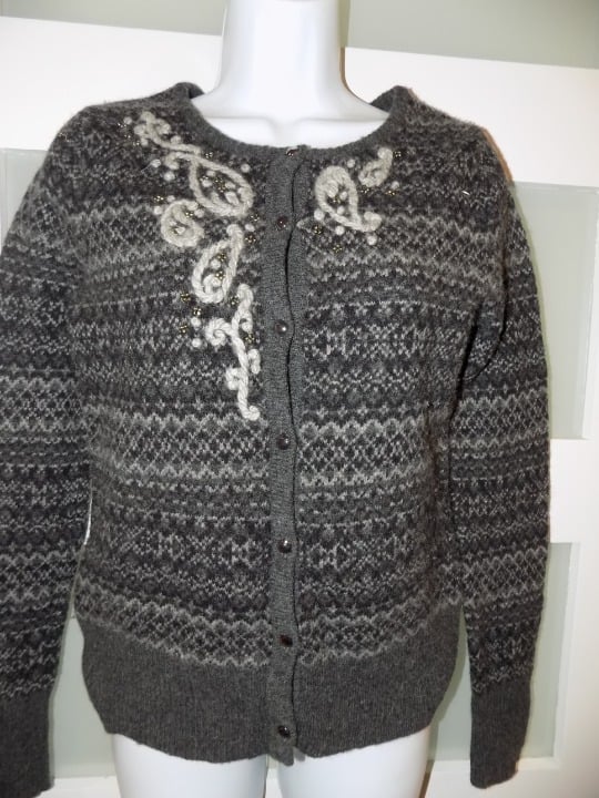 The Best Seller EDDIE BAUER Lamb´s Wool Blend Dark Gray Sweater Size S Women´s EUC GX0tTcMRk online store