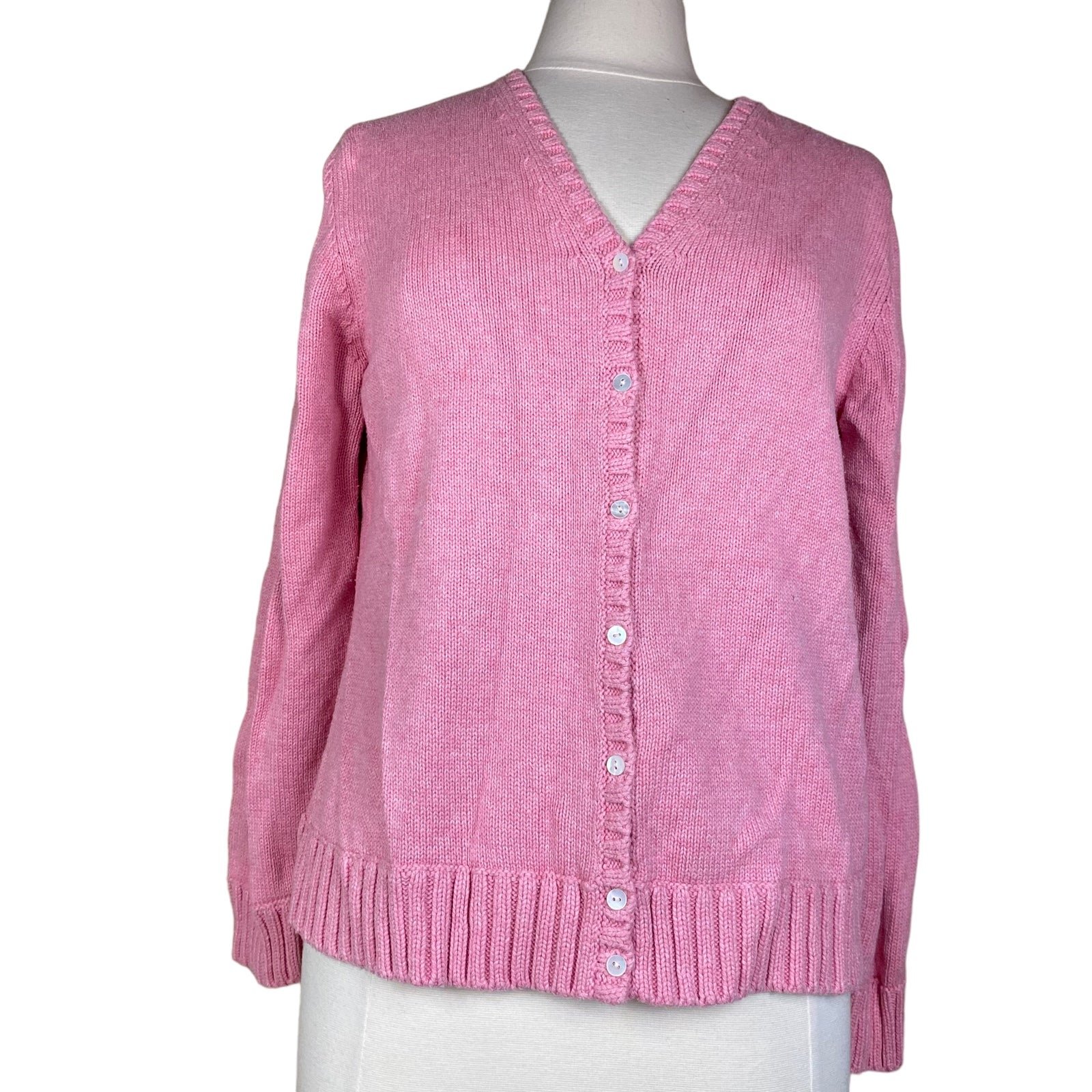 High quality Lands End Cardigan Sweater PINK Barbiecore