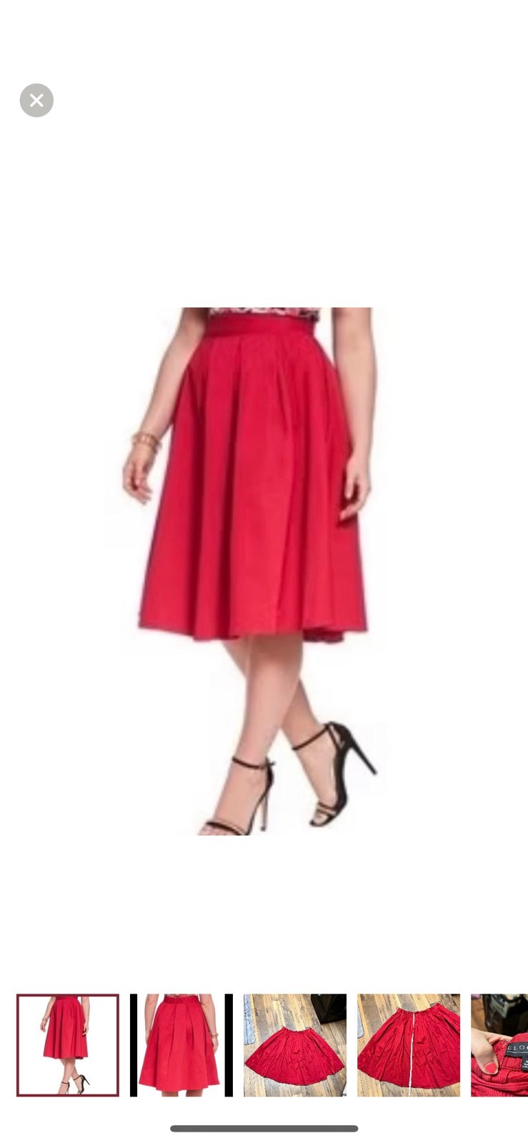 High quality Eloquii Studio Midi Skirt Red Size 18 N moTscGMGb Outlet Store