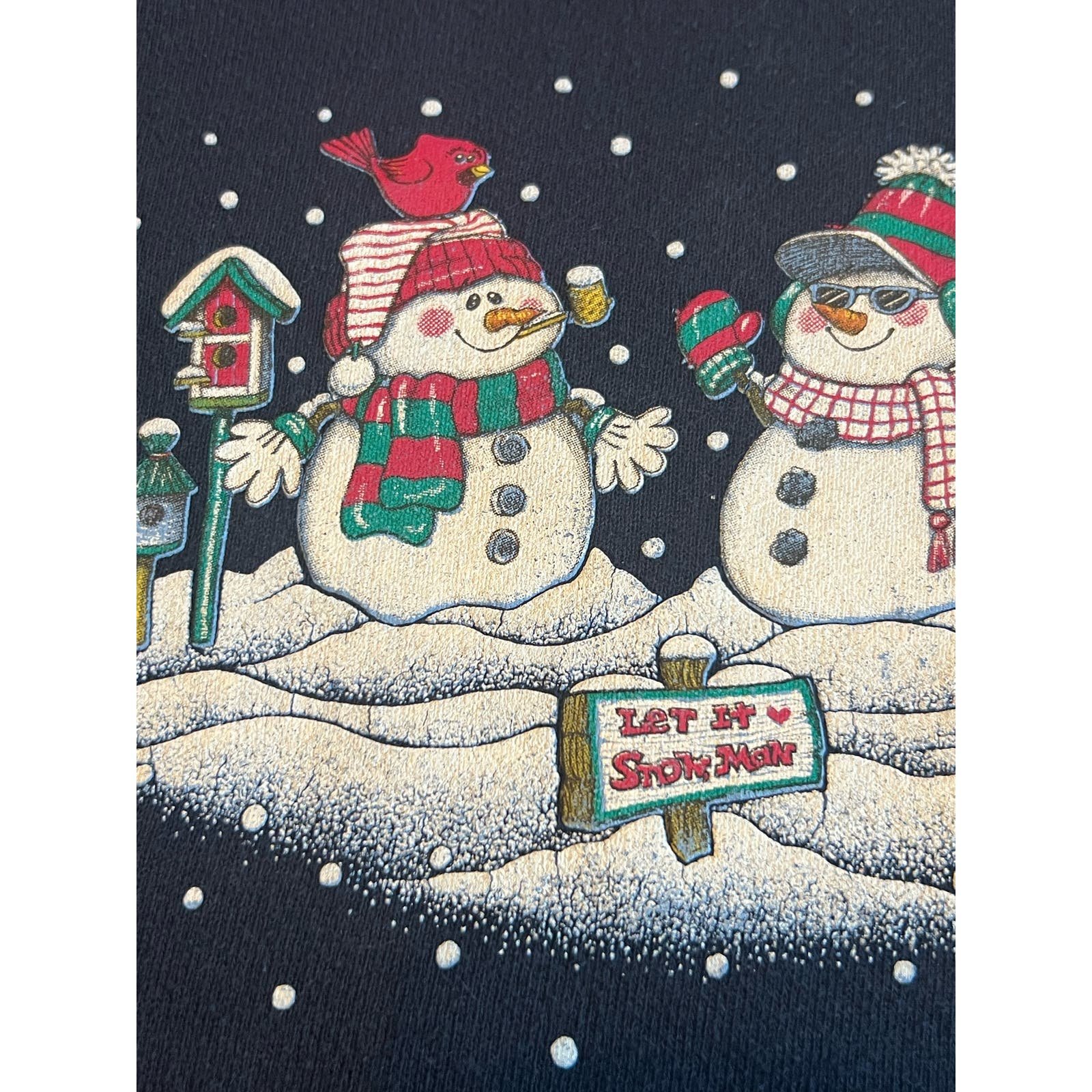 Amazing Vintage 90s Holiday Christmas Sweater - Snowmen Jbwy89Gto hot sale