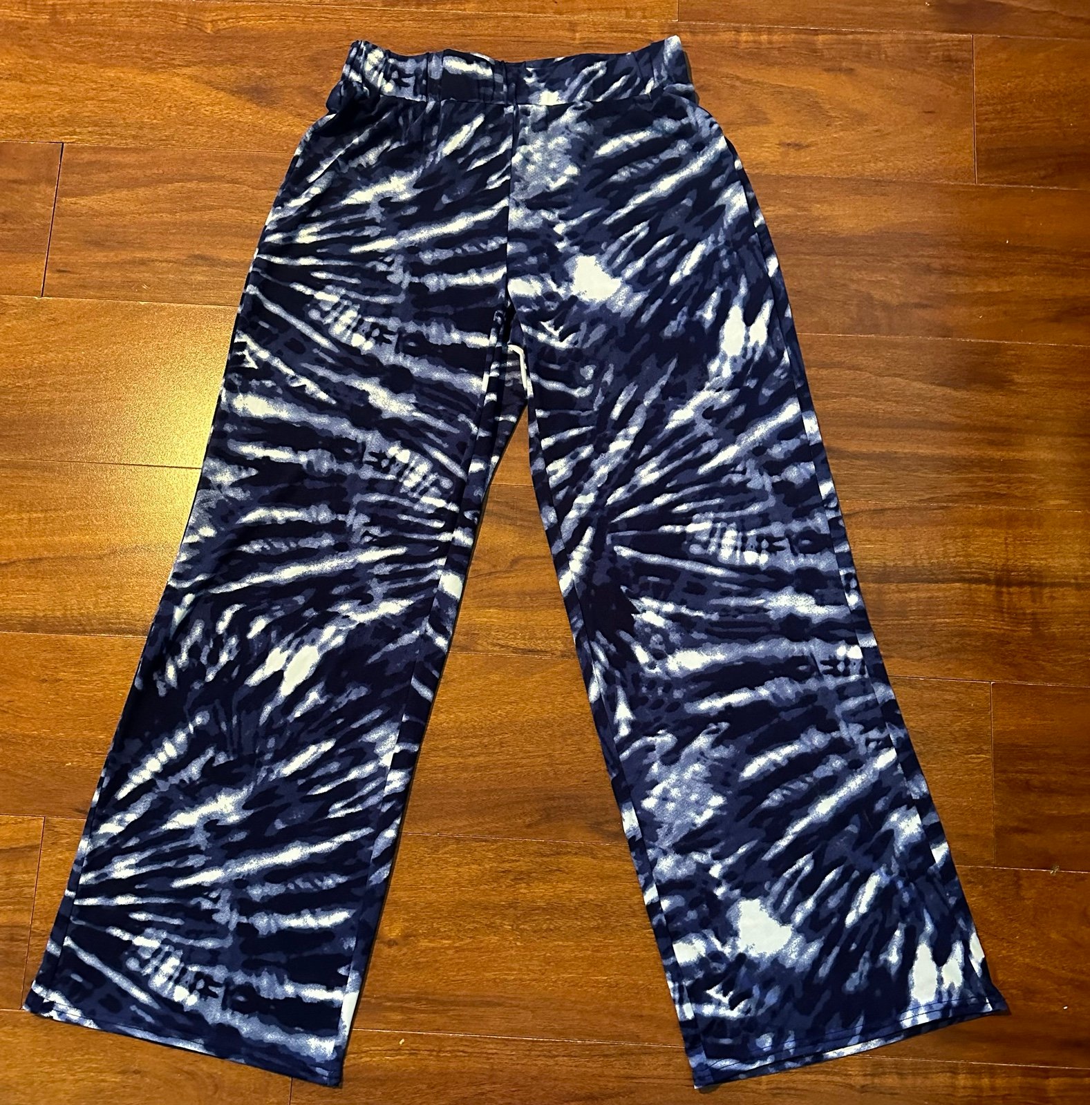 Affordable Sunny Leigh Blue & White Tie Dye Pants N4fOB
